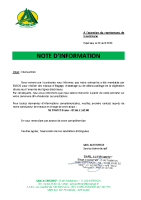NOTE D’INFORMATION
