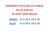 HORAIRE OUVERTURE MAIRIE