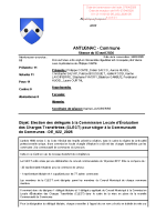 2026-22 Election des délégués à la Commission Locale d’Évaluation des Charges Transférées (CLECT)