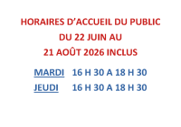 HORAIRE OUVERTURE MAIRIE